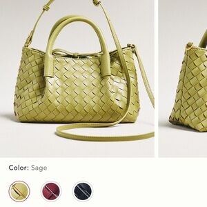 Anthropologie woven mini tote